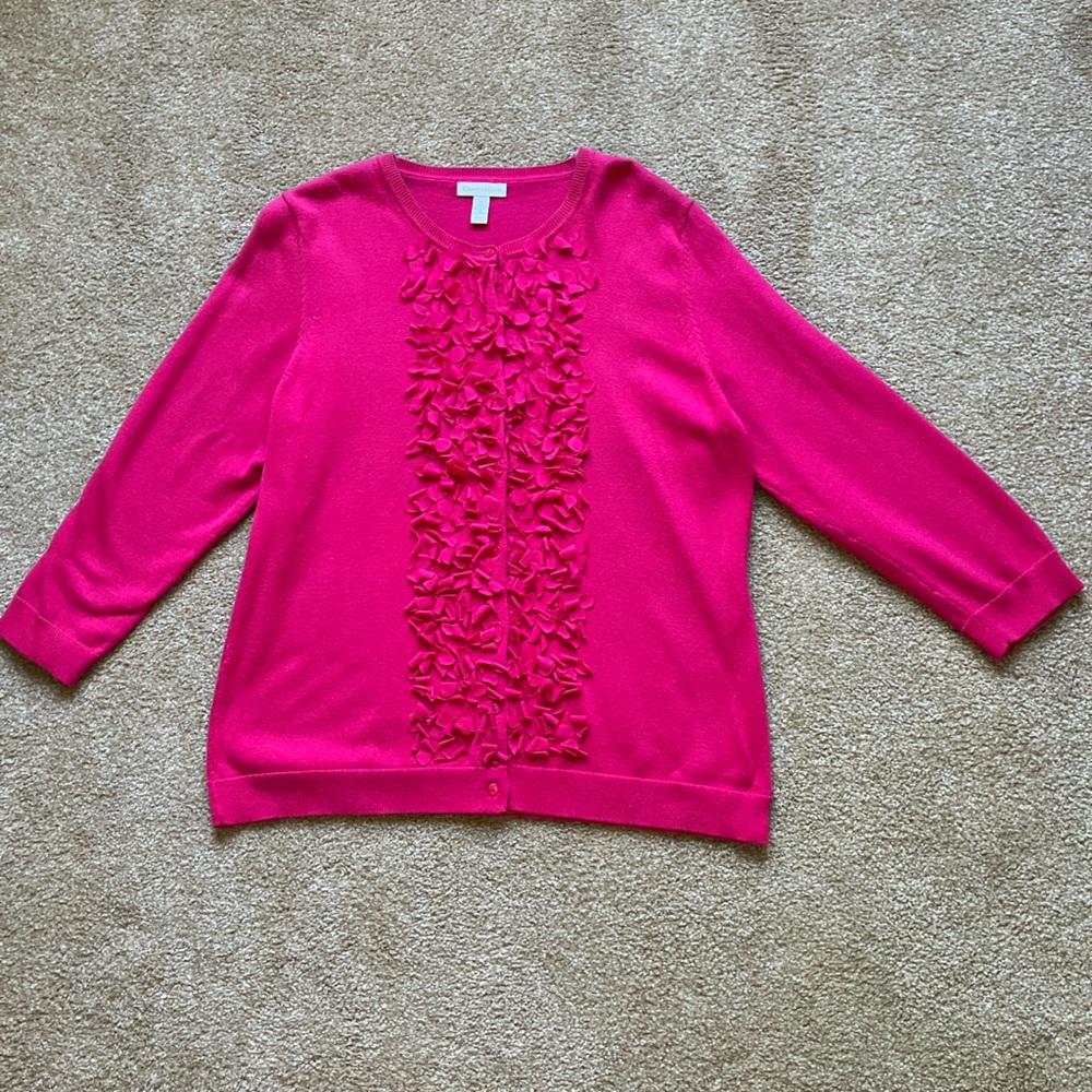 Women’s pink flowered sweater